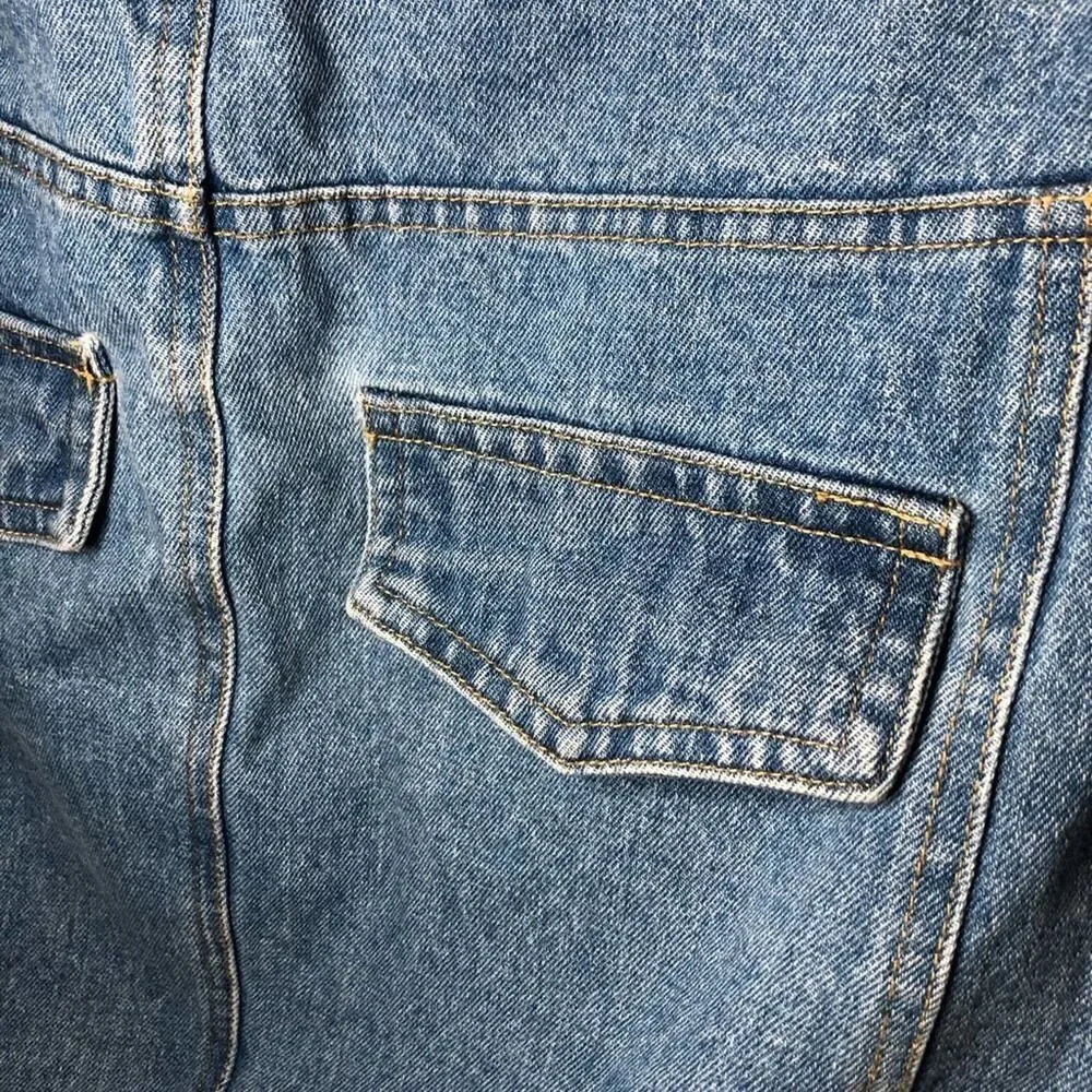 Honey Punch High Waisted Cutoff Jean Skirt